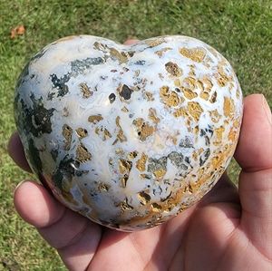 Ocean Jasper Heart Carving